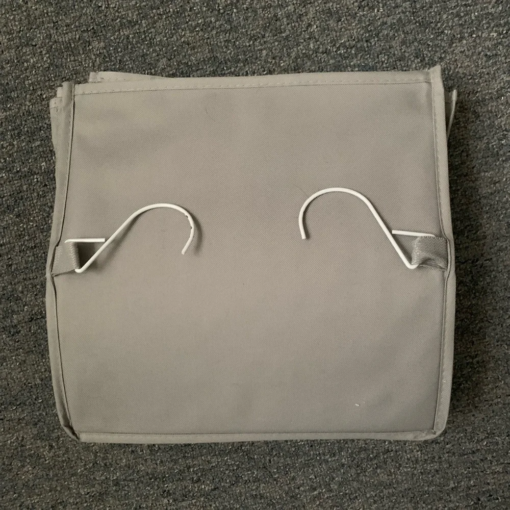 NEW 6-Shelf Hanging Closet Organizer w/Hanging Hooks in Gray